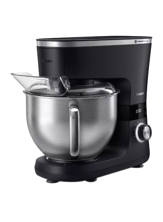 Philips Kitchen Machine - With 4 Accessories: including 5.5L Bowl, Whisk, Beater & Hook, 8 Speed Settings, 5.5 L 1000 W HR7962/01 Black - Image 1