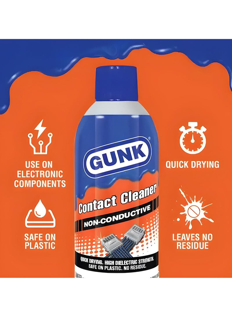 Gunk GUNK Contact Cleaner– Non-Conductive Electrical Cleaner Spray for Electronics, Quick Drying, No Residue, Safe on Plastic - Image 3