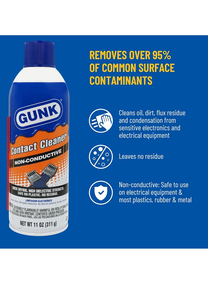 Gunk GUNK Contact Cleaner– Non-Conductive Electrical Cleaner Spray for Electronics, Quick Drying, No Residue, Safe on Plastic - Image 4