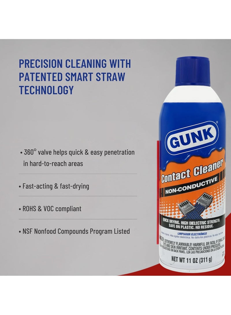 Gunk GUNK Contact Cleaner– Non-Conductive Electrical Cleaner Spray for Electronics, Quick Drying, No Residue, Safe on Plastic - Image 5