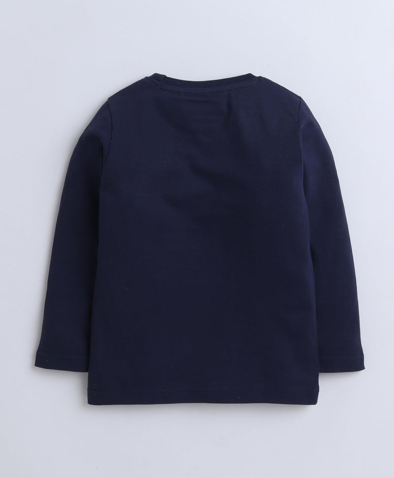 BUMZEE Navy Girls Full Sleeves T-Shirt & Pyjama Set Age - 6-7 Years (Peb4138J-navy) - Image 3
