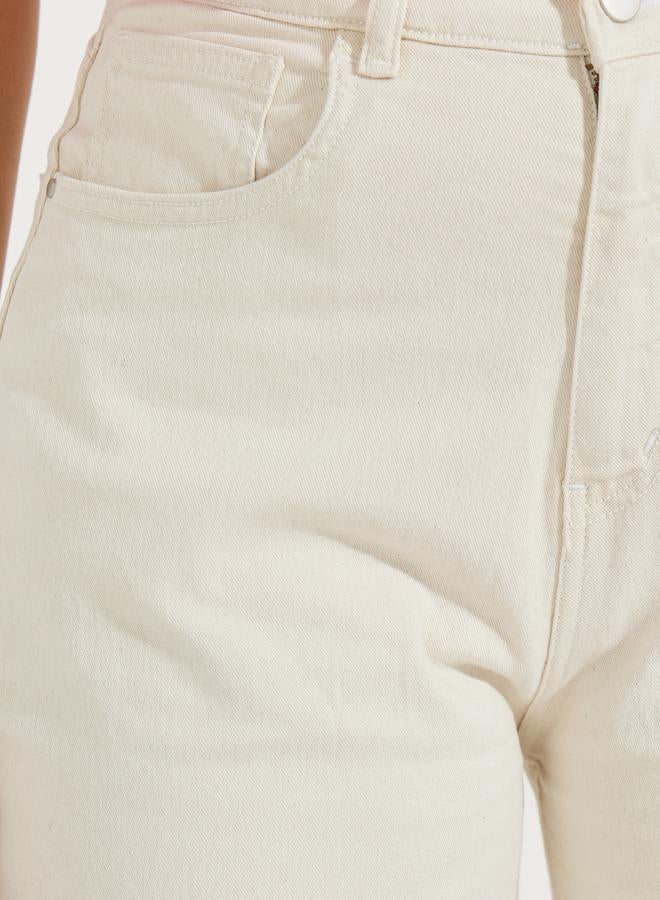 Styli Basic High Rise Full Length Wide Leg Jeans - Image 3