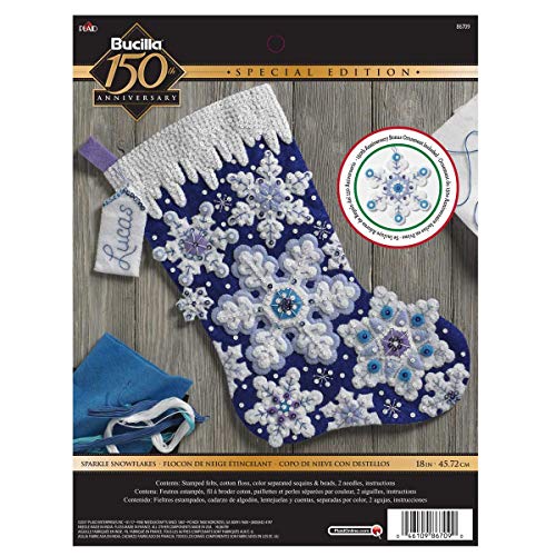 Bucilla Bucilla Sparkle Snowflake Stocking Kit 