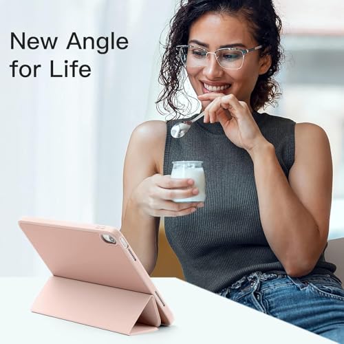 CERLINK Case for iPad (A16) 11th/10th Generation (2025/2022)-Auto Sleep/Wake Cover Pencil Holder Soft Flexible Case Recoil Series for Apple iPad 10th/11th Gen (Pink) - Image 2
