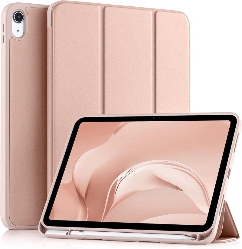 CERLINK Case for iPad (A16) 11th/10th Generation (2025/2022)-Auto Sleep/Wake Cover Pencil Holder Soft Flexible Case Recoil Series for Apple iPad 10th/11th Gen (Pink) - Image 1