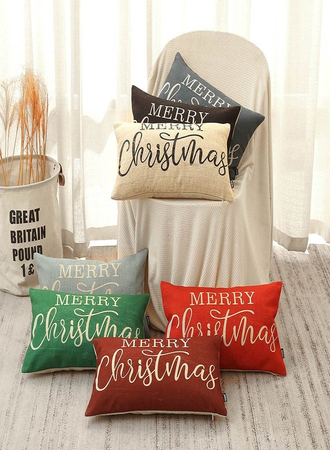 TRENDIN Christmas Throw Pillow Cover 20x12 inch, Black Lumbar Throw Pillowcase, Home Chair Office Winter Decorations Linen Cushion Cover for Sofa Couch PL703TR - Image 2