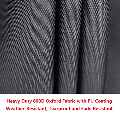Mini Lustrous Full-Length Cover Copmpatibel with Camp Chef DLX 24", SmokePro 24", Woodwind Pellet Grills, Waterproof Anti-UV Weather Resistant Material Outdoor Patio Grill Cover, Black - Image 3
