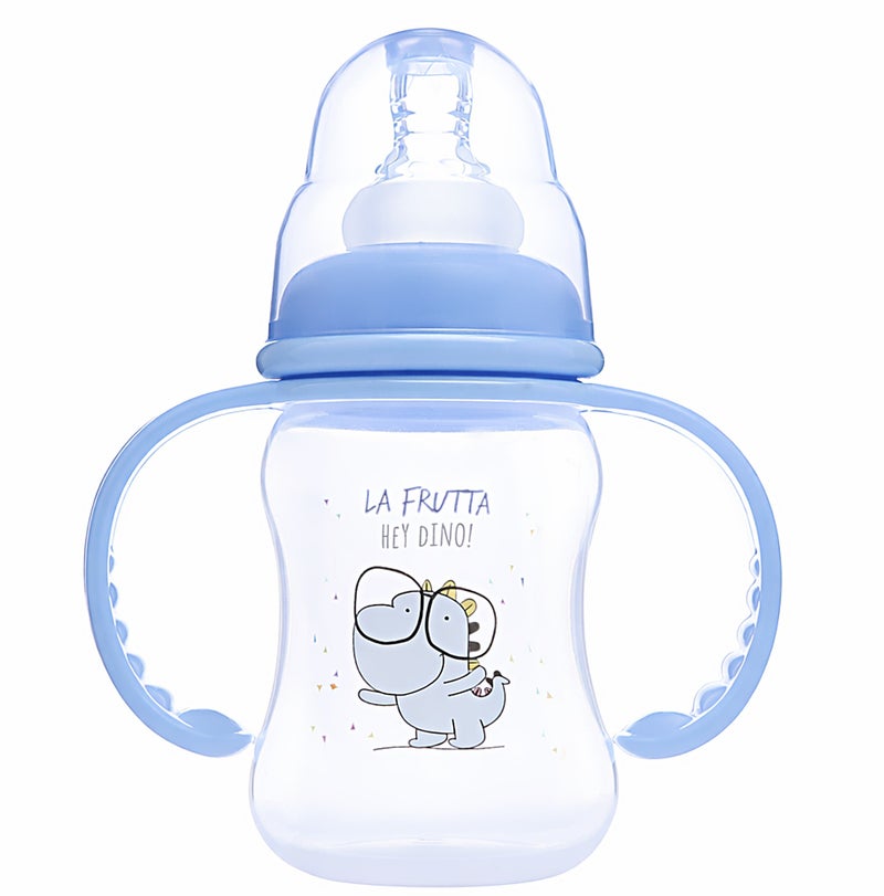 La Frutta Feeding Bottle With Hand 125ml, BBA FREE - (4+ Months) - Blue - Image 1