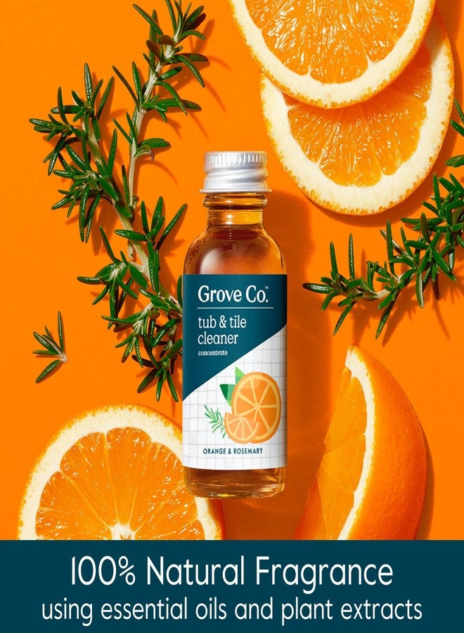 Grove Co. منظف أحواض الاستحمام والبلاط من غروف كو، 6 عبوات إعادة تعبئة × 1 أونصة سائلة، برائحة البرتقال وإكليل الجبل - Image 2