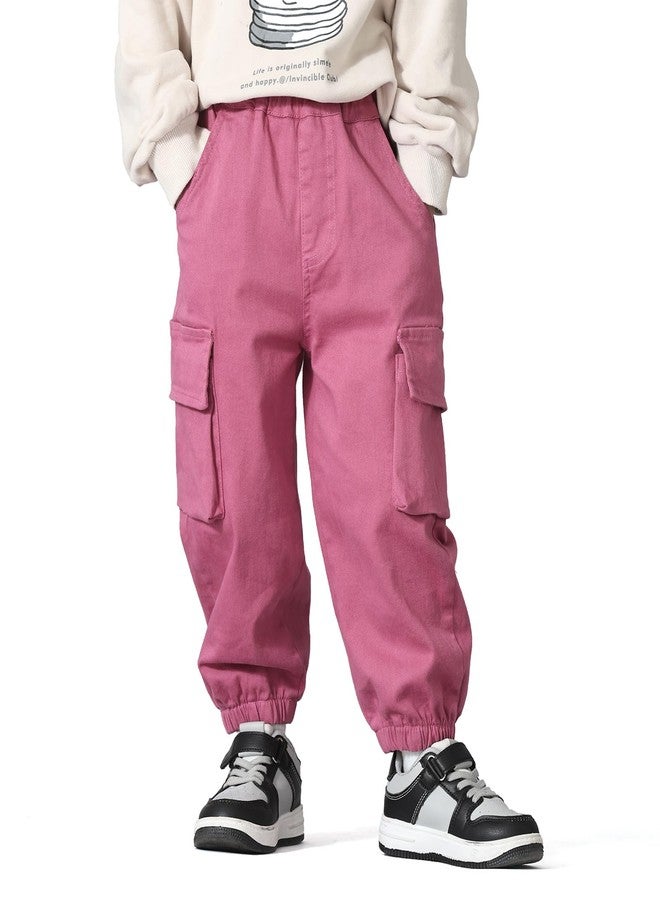 MINI PANDA Toddler Pants Girls&Boys，Stretch Twill Chino Toddler Pants Peach - Image 5