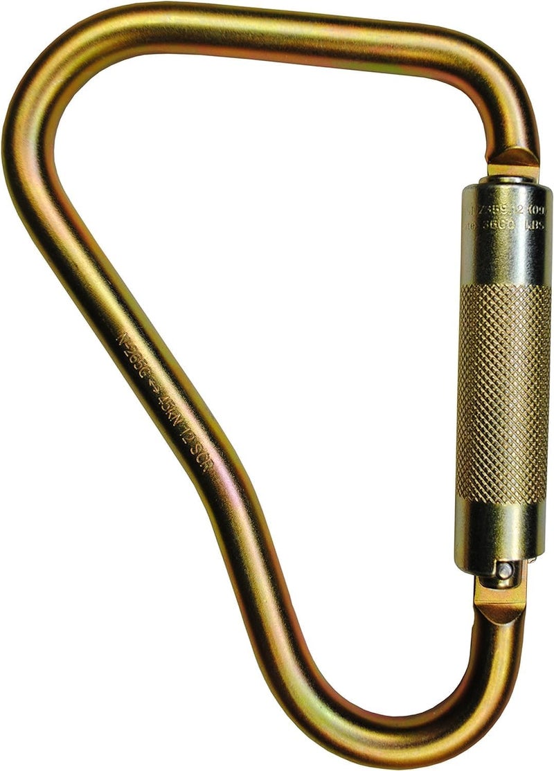 WestFall Pro 7430 8 1/4 in Steel Carabiner, ANSI 45kN Heavy Duty Auto Twist Lock Carabiner Clip, Construction, Tower Climbing, Utility Fall Protection - Image 1