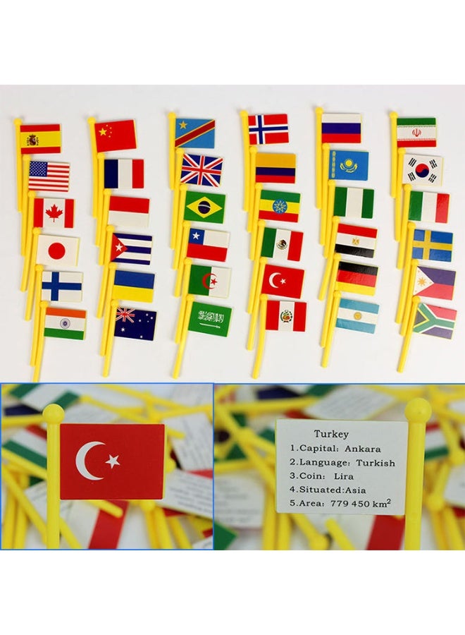 Capstro World Map Flags Puzzle for Kids – Geography Learning Activity with Country Flag Pieces, English Map Matching Board & Educational Toy – World Map Flags - Image 5