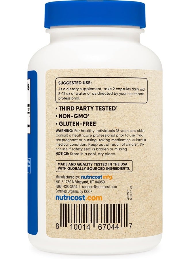 Nutricost Organic Chaga Mushroom Capsules 1000mg, 75 Servings - Image 4