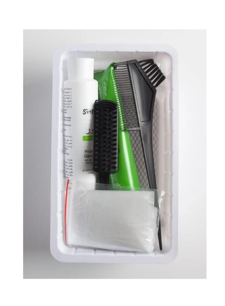 سويفت صبغة شعر ابل برو (بني غامق) كريمي بتغطية 100% للشعر الأبيض من سويفت خالية من الامونيا مصنوعة من مكونات عشبية طبيعية لتوفر تغذية غنية للشعر وفروة الراس  2*100 مل - Image 3