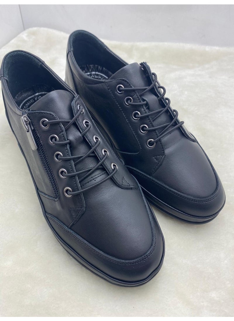 VOYAGER 8568 Genuine Leather Women's Comfort Casual Shoes - Black - 38 - ST02158-BLACK-38  - Image 1
