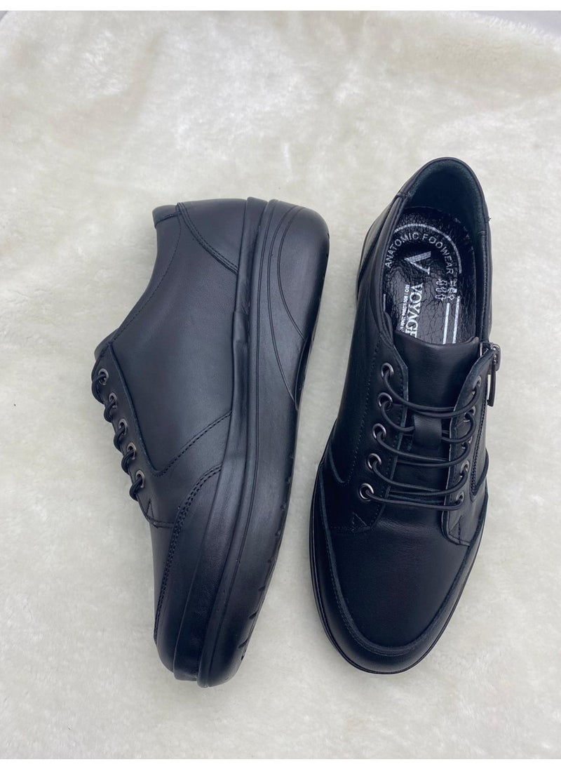 VOYAGER 8568 Genuine Leather Women's Comfort Casual Shoes - Black - 38 - ST02158-BLACK-38  - Image 3