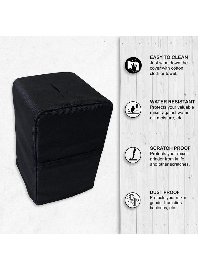 Nabaat Mixer Grinders Waterproof Dust Cover for Kitchen Table Top Medium Standard Size, Black (9”X 9”X 14”) - Image 3