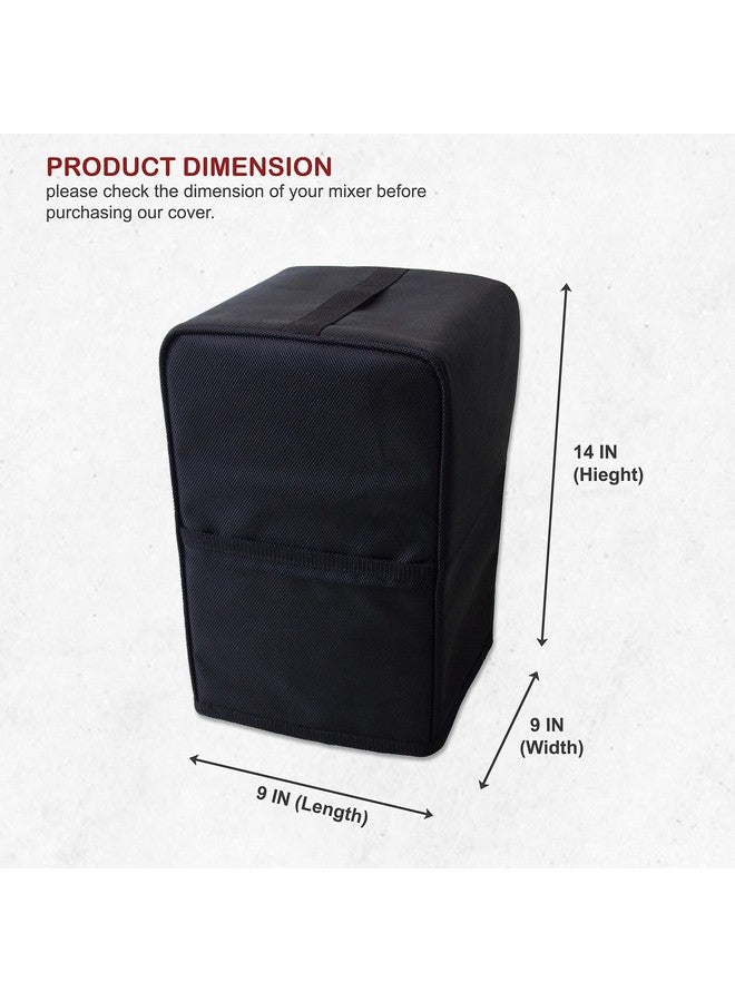 Nabaat Mixer Grinders Waterproof Dust Cover for Kitchen Table Top Medium Standard Size, Black (9”X 9”X 14”) - Image 4
