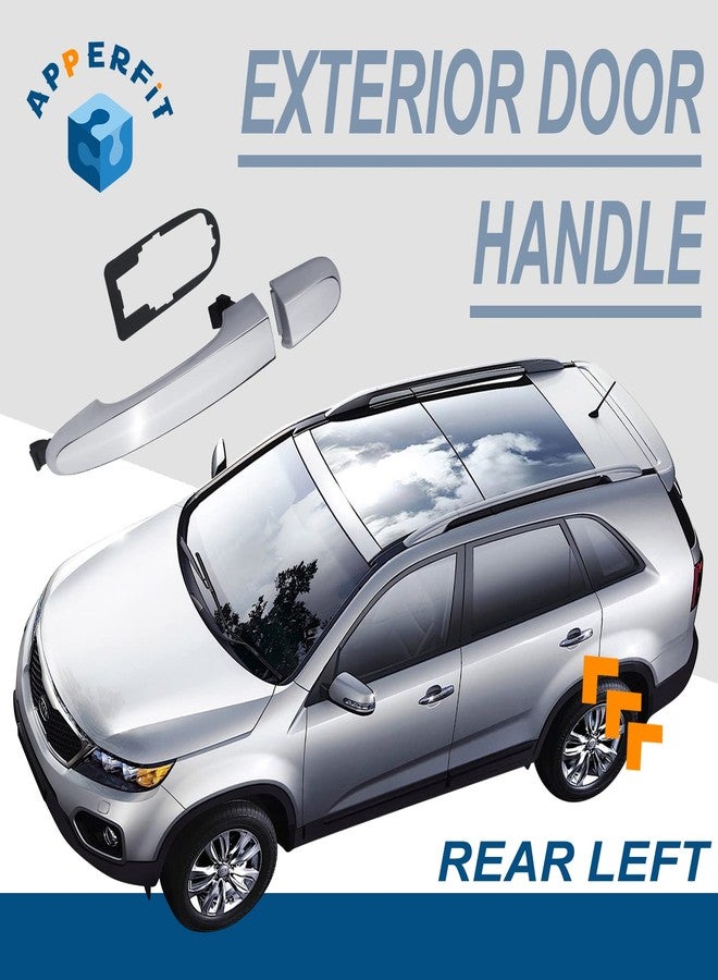 APPERFiT Exterior Door Handle Compatible with Kia Sorento 2011 2012 2013 2014 2015 Rear Left Driver Side Replaces 82651-2P010 83652-2P010 - Image 2