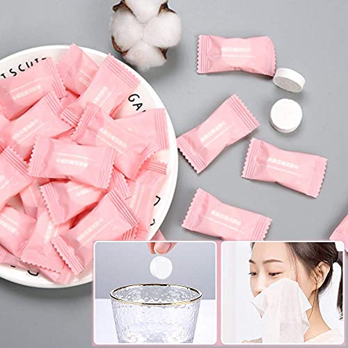 Luximal 50 Pcs Compressed Towel Tablets – Portable Disposable Magic Wipes, Coin Tissue, Expands with Water – Travel, Camping, Hiking, Skincare & Outdoor Use - Image 2