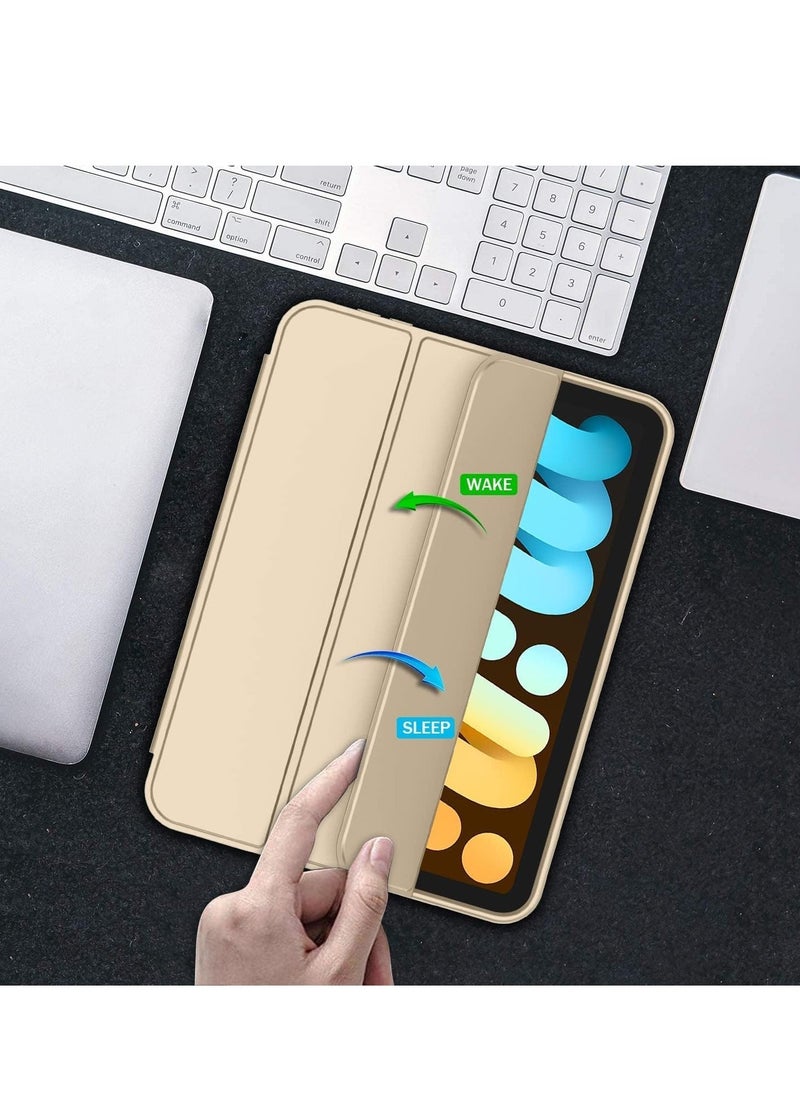JAJEEK New Smart Case with Pencil Holder Compatible with iPad Mini 7 – Tri-Fold Smart Case with Soft TPU Back, Auto Wake/Sleep, Dustproof & Anti-Fingerprint, Heavy Duty Protection, Ultra-Slim & Lightweight - Image 4