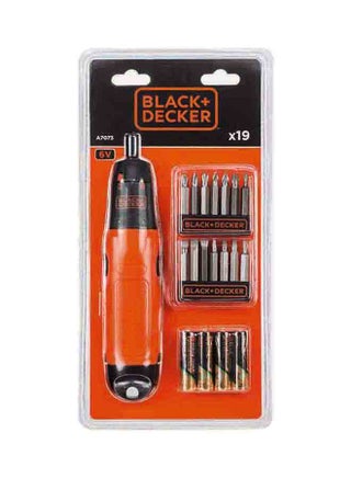 Battery Powered Cordless Screwdriver, Red/Black, A7073XJ,2 years warranty Black/Orange - view 5