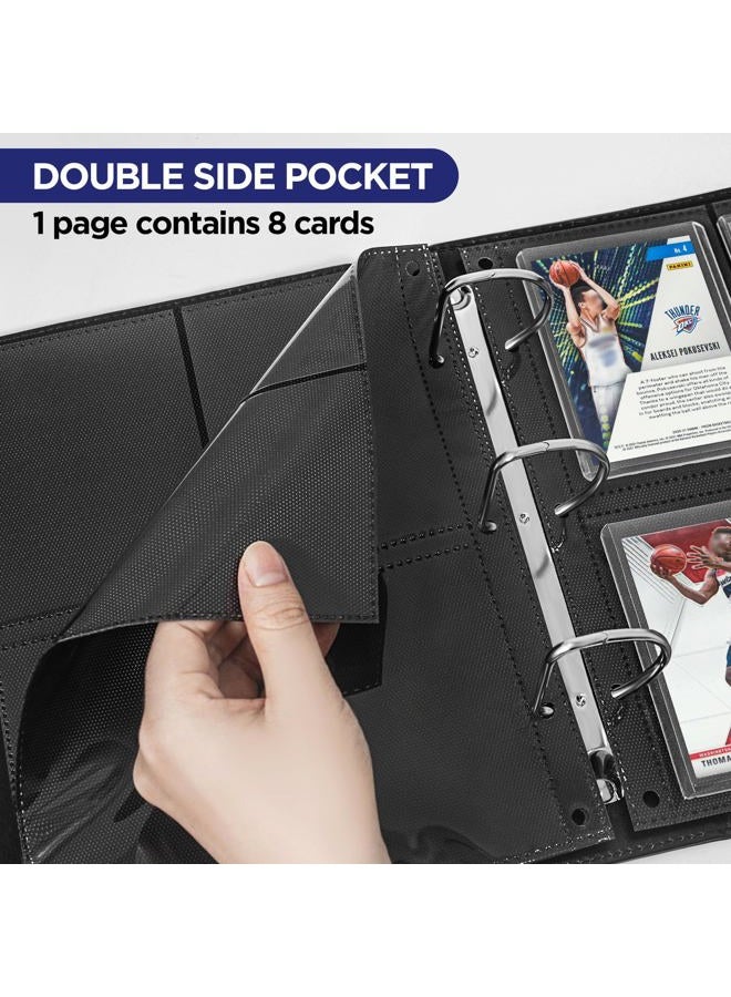 CollectHall Top Loader Sleeves 4-Pocket Trading Card Storage Refill Binder Pages – 25 Pack - Image 3