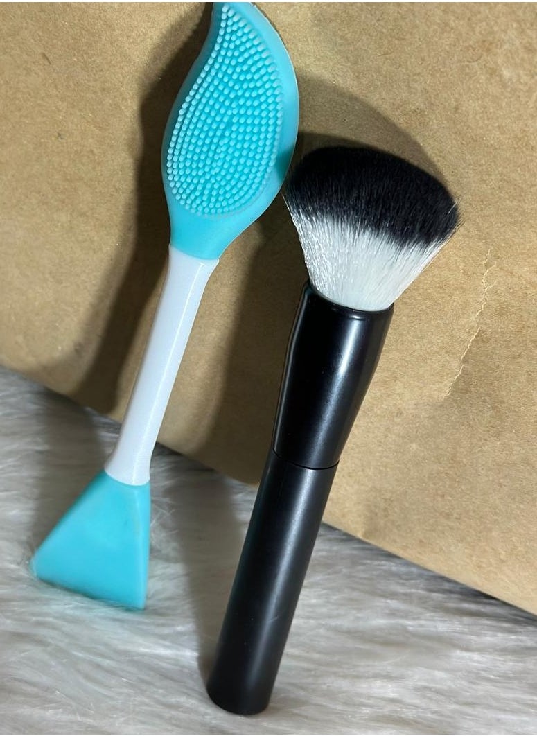 Generic - Silicone Face Mask Brush And Mud Mask Applicator + high quailty makeup brush - Image 1