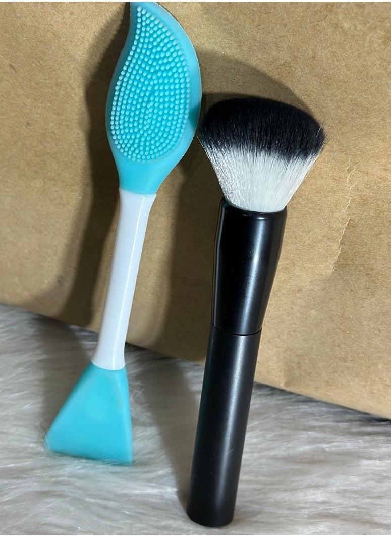 Generic - Silicone Face Mask Brush And Mud Mask Applicator + high quailty makeup brush - Image 1