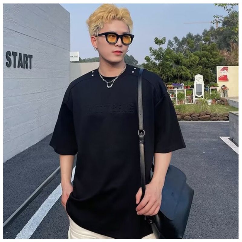 2024 Summer American-Style High Street Men'S Round Neck Half Sleeve T-Shirt Fashion All-Match Eagleprint English Simple Hit - Image 1