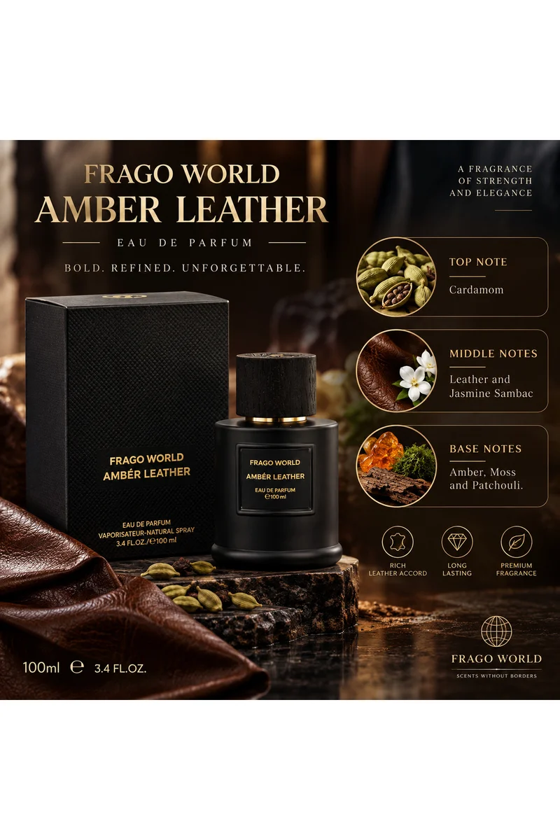 لوي مارتن Amber Leather Eau De Parfum 100ml | Cardamom, Leather & Amber Fragrance