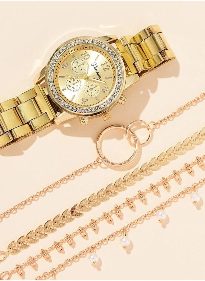Geneva Women's Stainless Steel Analog Watch Set  - Image 4