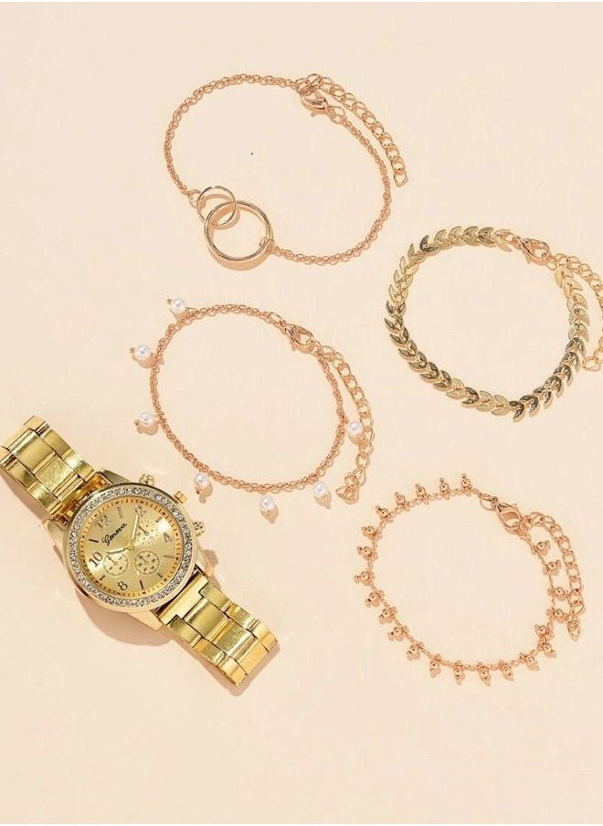 Geneva Women's Stainless Steel Analog Watch Set  - Image 3