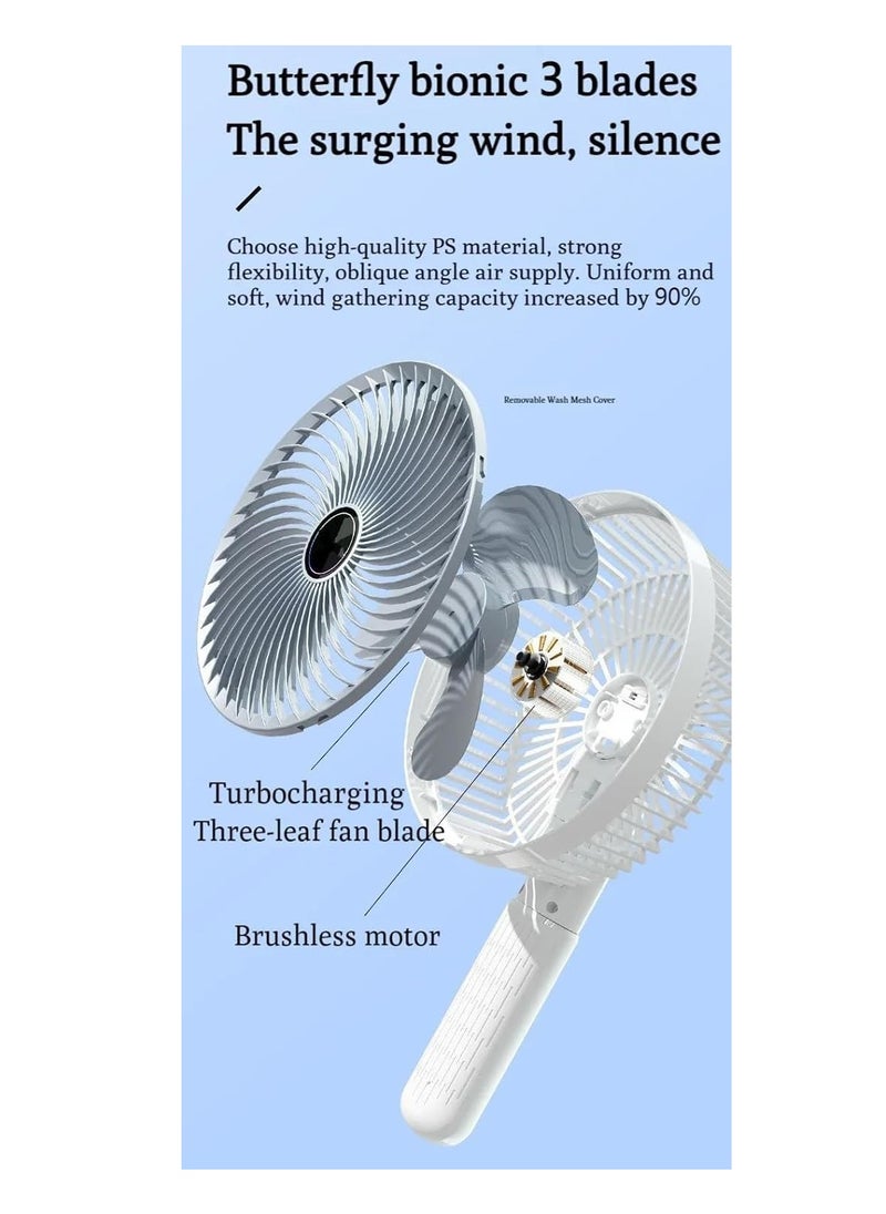 Plan A - 4 in 1 Portable USB Fan with 3 Speeds | 7 Inch Rechargeable Clip on Fan, 360° Rotatable Table Fan, Hand Fan, Camping Fan, Suitable for Home, Office, Car, Bed, Travel, Wall Mount - Image 1