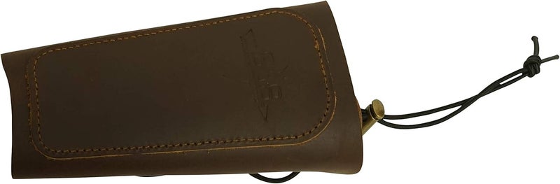 SAS 6.5" Traditional Brown Suede Leather Archery Arm Guard One Size with Cord Strap for Hunting Target Shootig Practice Bow Longbow Adults - Image 2