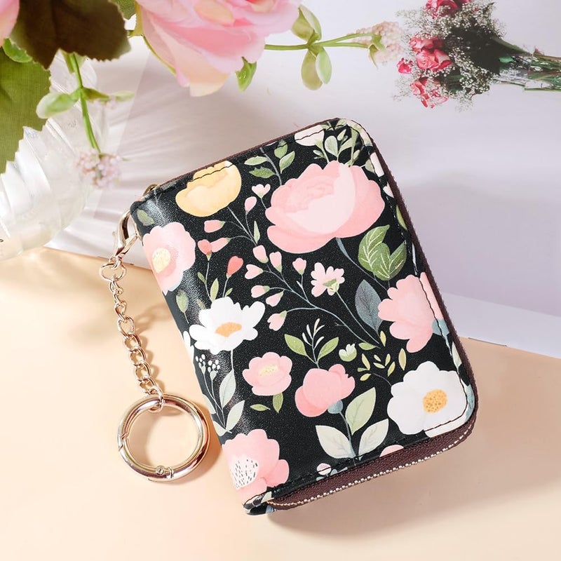 FurArt Zipper Wallet Women, RFID Blocking Credit Card Wallet, Business Card Holder, Compact Size KeyChain Wallet - Image 2