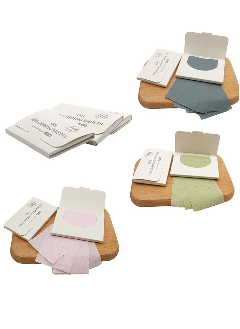 SYOSI EXCEFORE 300 Counts Premium Face Oil Blotting Paper, Oil Control Film, Oil Absorbing Tissues Paper (Unscented, Green Tea, Rose)  - Image 2