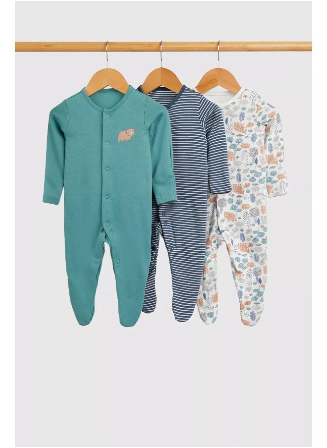 mothercare - طقم ملابس نوم للأطفال بطبعة دب - عبوة من 3 قطع - Image 1