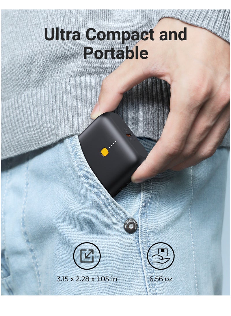 VOLTME - 10000 mAh 10000mAh Fast Charging Power Bank, PD 22.5W Portable Charger with PD 3.0 USB-C Input & Output, Ultra-Compact Type-C Rapid Charging Battery Pack, Compatible with iPhone 16 Pro Max/16 Pro/16 Plus/15/14/13/12, Samsung Galaxy S24/S23/S22, iPad Pro, AirPods & More, High-Speed Portable Powerbank (Black) - Image 1