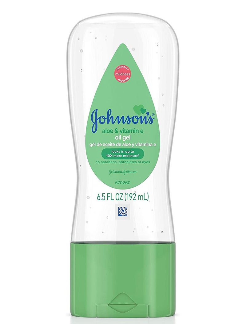 Johnson's Baby Baby Gel Oil With Aloe & Vitamin Clear 192ml  - Image 1