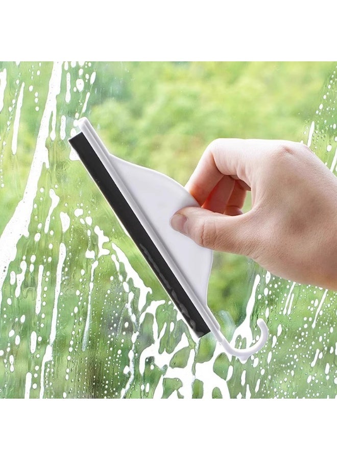 2PCS Shower Glass Cleaner Squeegee with Hanging Hook Mini Silicone Squeegee Kitchen Squeegee for Tile Walls, Mirrors, Kitchen Sink  - Image 4