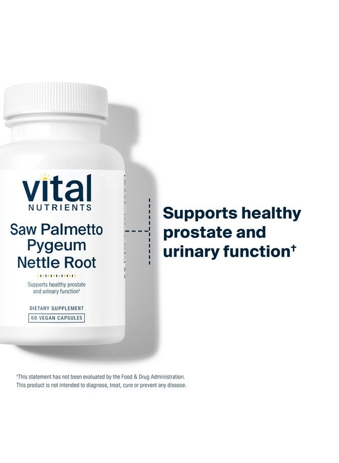 فيتل نيوترينس Vital Nutrients Saw Palmetto مع Pygeum & Nettle Root | نبات Saw Palmetto نباتي للرجال يدعم وظيفة البروستاتا الصحية* | مكمل غذائي نباتي مستخلص من نبات Saw Palmetto | خالٍ من الجلوتين ومنتجات الألبان والصويا | 60 كبسولة - Image 3