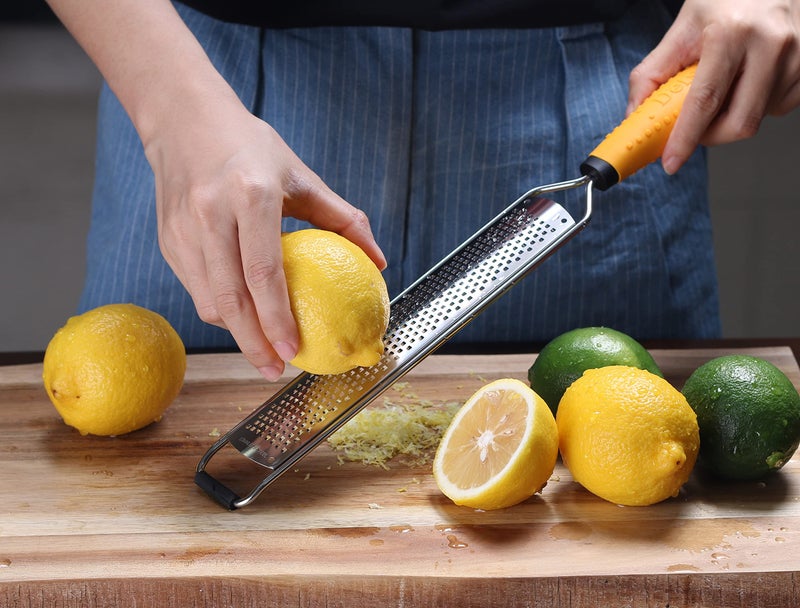 Deiss PRO Lemon Zester & Heavy Duty Cheese Grater & Vegetable Grater — Parmesan Cheese Lemon, Garlic, Nutmeg, Chocolate, Fruits, Vegetables, Ginger Grater - Cheese Shredder & Stainless Steel Grater - Image 5