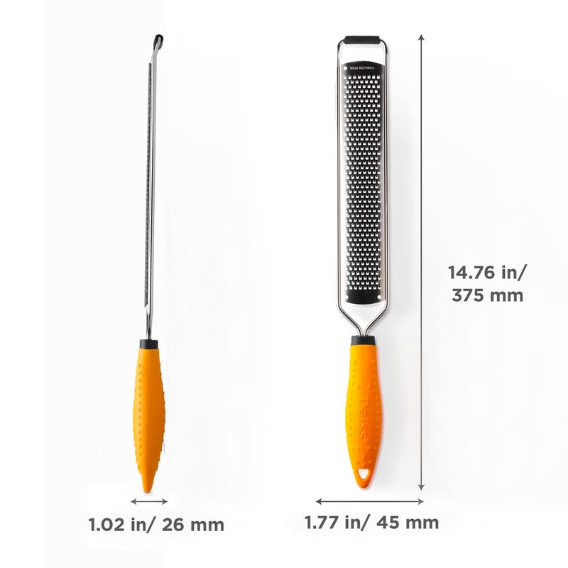 Deiss PRO Lemon Zester & Heavy Duty Cheese Grater & Vegetable Grater — Parmesan Cheese Lemon, Garlic, Nutmeg, Chocolate, Fruits, Vegetables, Ginger Grater - Cheese Shredder & Stainless Steel Grater - Image 2