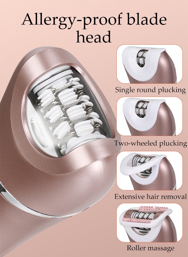 DUNISO Electric Razors for Women，3 in 1 Electric Hair Remover，USB Rechargable Female Epilator，Waterproof and Easy to Clean，for Arms, Legs, Underarms, Bikini Area, and Face - Image 4