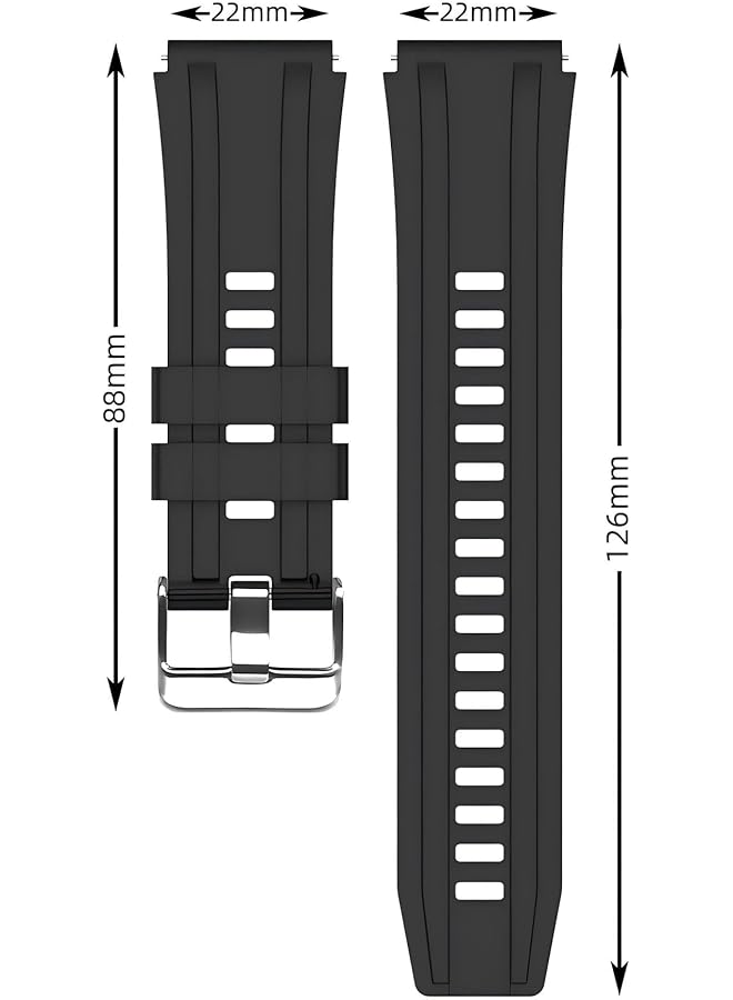 erorex Quick Release Silicone Sport Watch Bands 22Mm Replacement Wrist Strap For Men Compatible With Rolex Seiko Amazfit Huawei 2 Straps  - Image 4