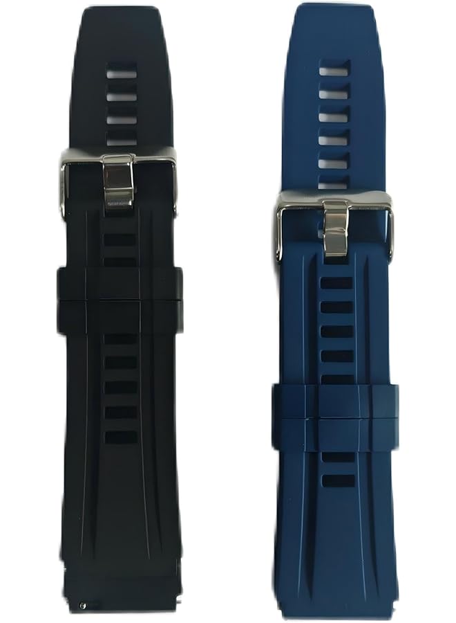 erorex Quick Release Silicone Sport Watch Bands 22Mm Replacement Wrist Strap For Men Compatible With Rolex Seiko Amazfit Huawei 2 Straps  - Image 1