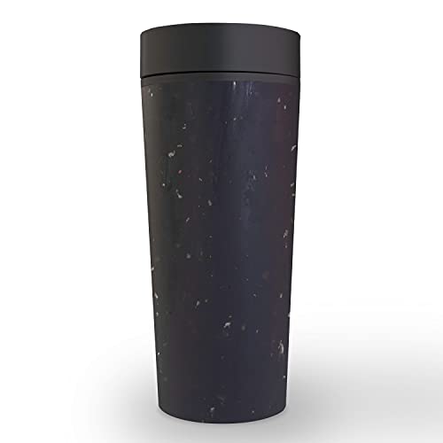 Circular and Co Circular & Co. Travel Mug (16oz) - The World's First Reusable Mug Made from Recycled Coffee Cups, 100% Leak-Proof, Sustainable & Insulated, Black on Cosmic Black - Image 1