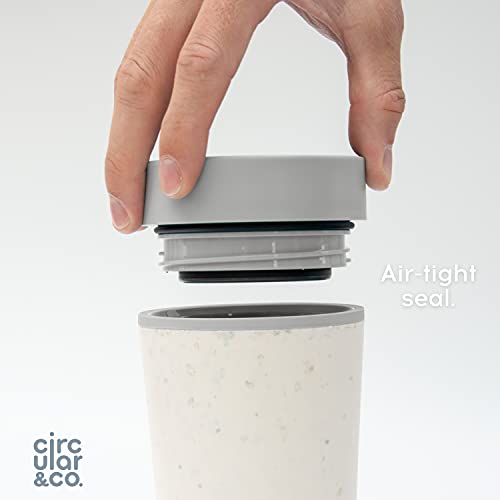 Circular and Co Circular & Co. Travel Mug (16oz) - The World's First Reusable Mug Made from Recycled Coffee Cups, 100% Leak-Proof, Sustainable & Insulated, Black on Cosmic Black - Image 2