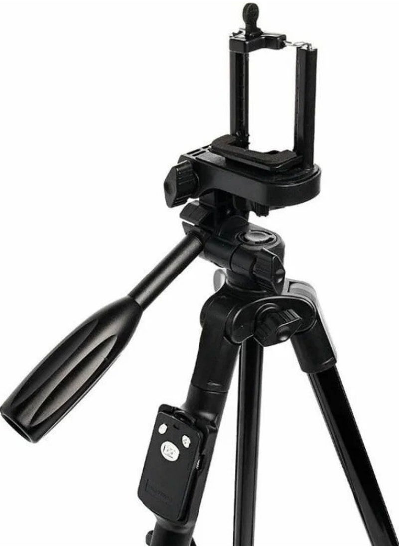 Yunteng Yunteng VCT-5208 Professional Camera Tripod with Fluid Pan Head and Quick Release Plate, Lightweight Aluminum Alloy, Adjustable Height, Foldable Design  - Image 5